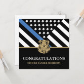 Carte Drapeau de l'officier de police chargé de l'applic (Devant/Arrière en situation)