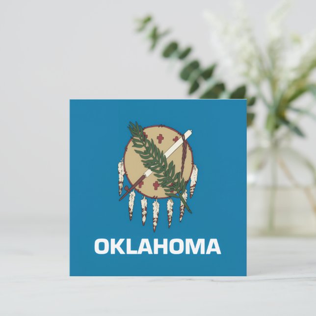 Carte drapeau de l'Oklahoma (Debout devant)