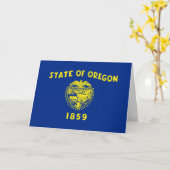 Carte Drapeau de l'Oregon (Fleur jaune)