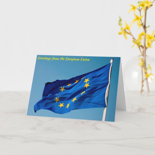 Carte Drapeau de l'UE (Fleur jaune)
