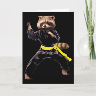 Carte Drapeau de l'Ukraine Raton laveur Kungfu Mignon 