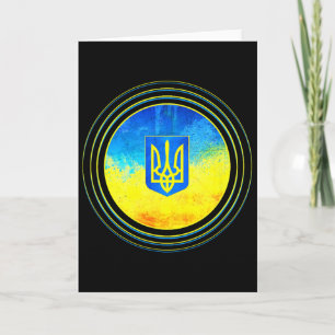 Carte Drapeau de l'Ukraine Soutenez l'Ukraine Anti-Pouti