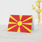Carte Drapeau de Macédoine du Nord (Fleur jaune)