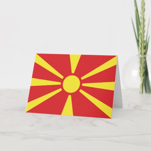 Carte Drapeau de Macédoine du Nord (Devant)
