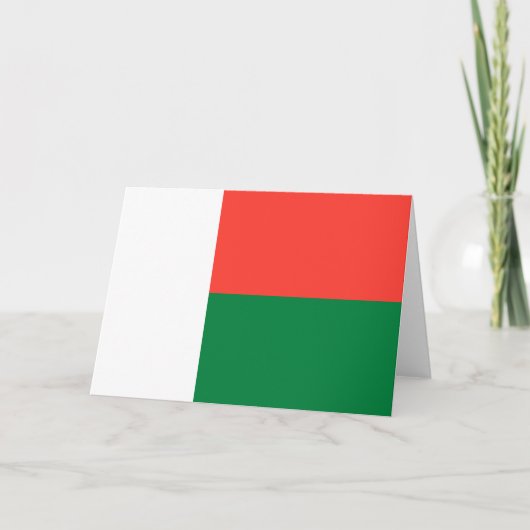 Carte Drapeau de Madagascar (Devant)