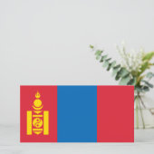 Carte Drapeau de Mongolie (Debout devant)
