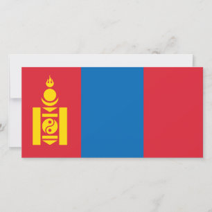 Carte Drapeau de Mongolie