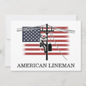 Carte Drapeau de Monteur de lignes américain - Électrici (Devant)