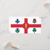 Carte Drapeau de Montréal (Québec, Canada) (Devant/Arrière en situation)