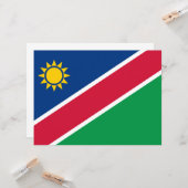 Carte Drapeau de Namibie (Afrique australe) (Devant/Arrière en situation)