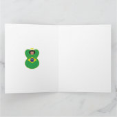 Carte Drapeau de Noël brésilien personnalisé (Intérieur)