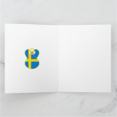 Carte Drapeau de Noël de l'ange suédois personnalisé (Intérieur)