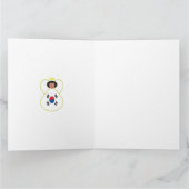 Carte Drapeau de Noël personnalisé d'ange sud-coréen (Intérieur)