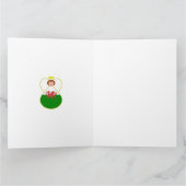 Carte Drapeau de Noël Welsh Angel Personnalisé (Intérieur)