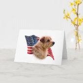 Carte Drapeau de Norfolk Terrier (Fleur jaune)