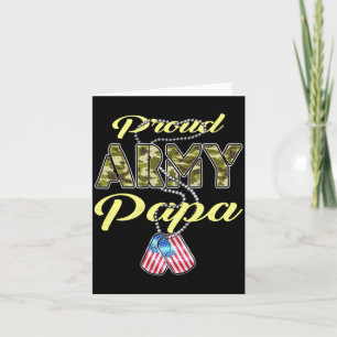 Carte Drapeau de Papa de l'Armée fière Camo Tags de Chie