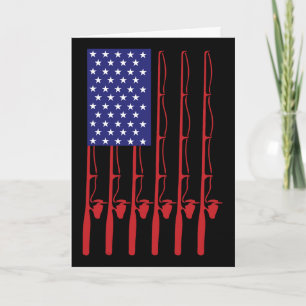 Carte Drapeau de pêche pour la fête des pères Pêche 