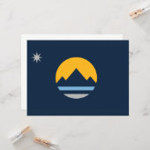 Carte Drapeau de Reno (Nevada City) (Devant/Arrière en situation)