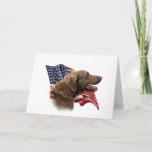 Carte Drapeau de Retriever de la Baie de Chesapeake (Devant)