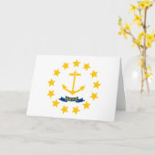 Carte Drapeau de Rhode Island (Fleur jaune)