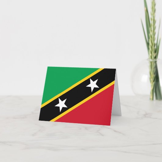 Carte Drapeau de Saint-Kitts-et-Nevis (Devant)