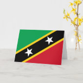Carte Drapeau de Saint-Kitts-et-Nevis (Caraïbes) (Fleur jaune)
