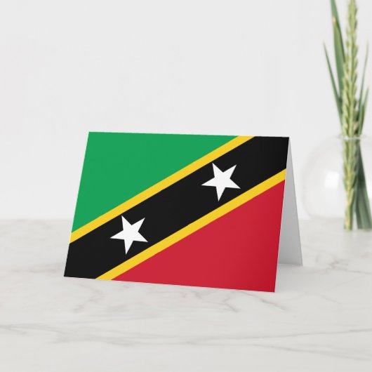 Carte Drapeau de Saint-Kitts-et-Nevis (Caraïbes) (Devant)