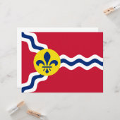 Carte Drapeau de Saint-Louis (Missouri) (Devant/Arrière en situation)