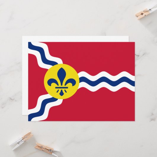 Carte Drapeau de Saint-Louis (Missouri) (Devant/Arrière en situation)