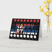 Carte Drapeau de Serbie Anniversaire patriotique (Fleur jaune)