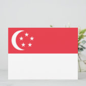 Carte Drapeau de Singapour (Debout devant)