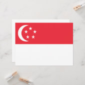 Carte Drapeau de Singapour (Devant/Arrière en situation)