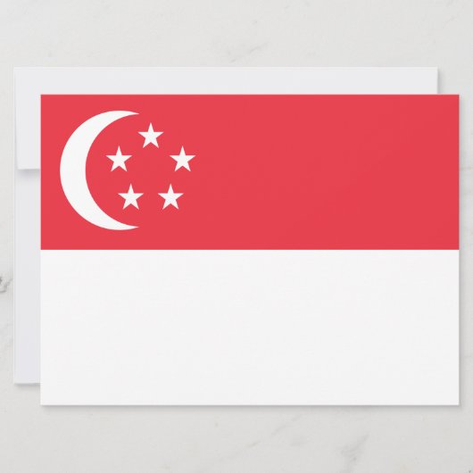 Carte Drapeau de Singapour (Devant)