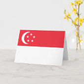 Carte Drapeau de Singapour (Fleur jaune)