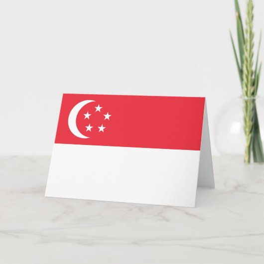 Carte Drapeau de Singapour (Devant)