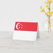 Carte Drapeau de Singapour (Fleur jaune)