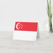 Carte Drapeau de Singapour (Devant)
