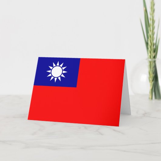 Carte Drapeau de Taïwan (Devant)