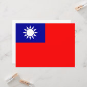 Carte Drapeau de Taïwan (Devant/Arrière en situation)