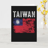 Carte Drapeau de Taïwan en détresse - Drapeau de Taïwan (Fleur jaune)