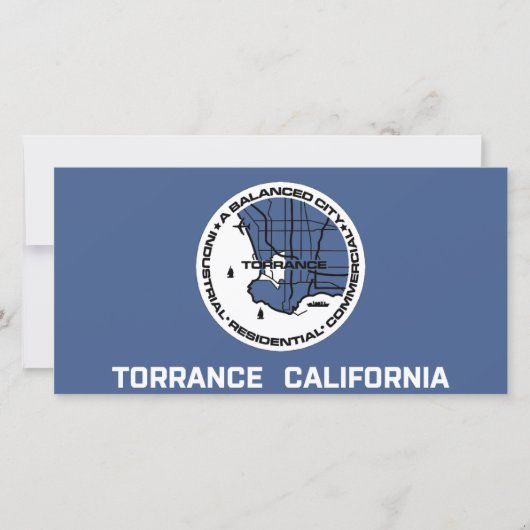 Carte Drapeau de Torrance (Californie) (Devant)