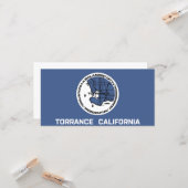 Carte Drapeau de Torrance (Californie) (Devant/Arrière en situation)