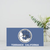 Carte Drapeau de Torrance (Californie) (Debout devant)
