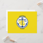 Carte Drapeau de ville d'Anchorage (Alaska) (Devant/Arrière en situation)