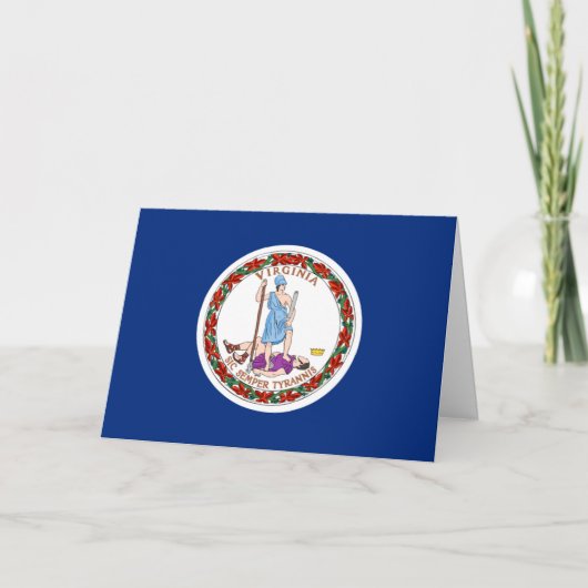 Carte Drapeau de Virginie, Drapeau de la Virginie (Devant)
