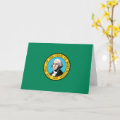 Carte Drapeau de Washington (Fleur jaune)