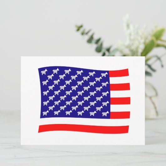 Carte Drapeau Démocrate étoiles et rayures (Debout devant)