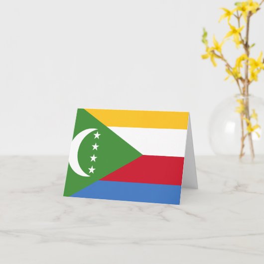 Carte Drapeau des Comores (Fleur jaune)