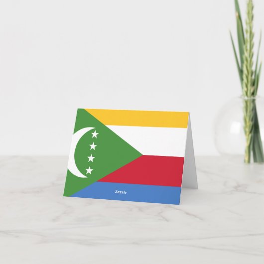 Carte Drapeau des Comores (Dos)