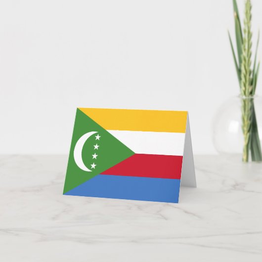 Carte Drapeau des Comores (Devant)